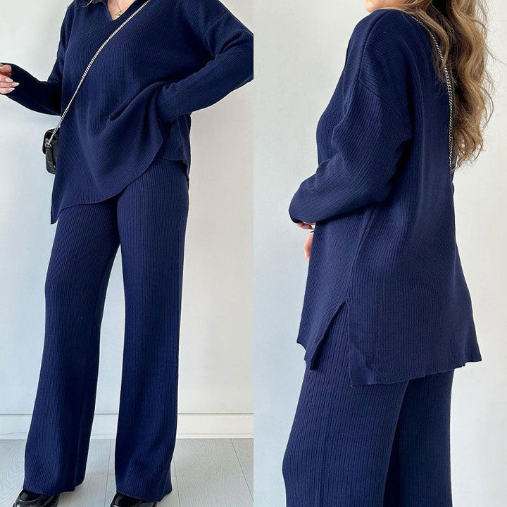 Lily™ - Comfortable V-neck Knitted Co-ord Set