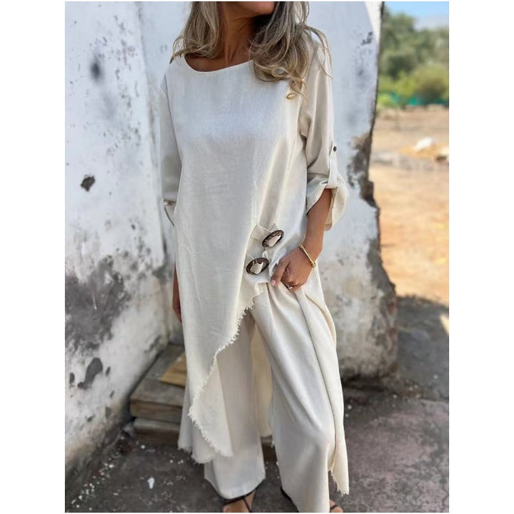 YSA – REFINED COTTON-LINEN COORDINATED SET