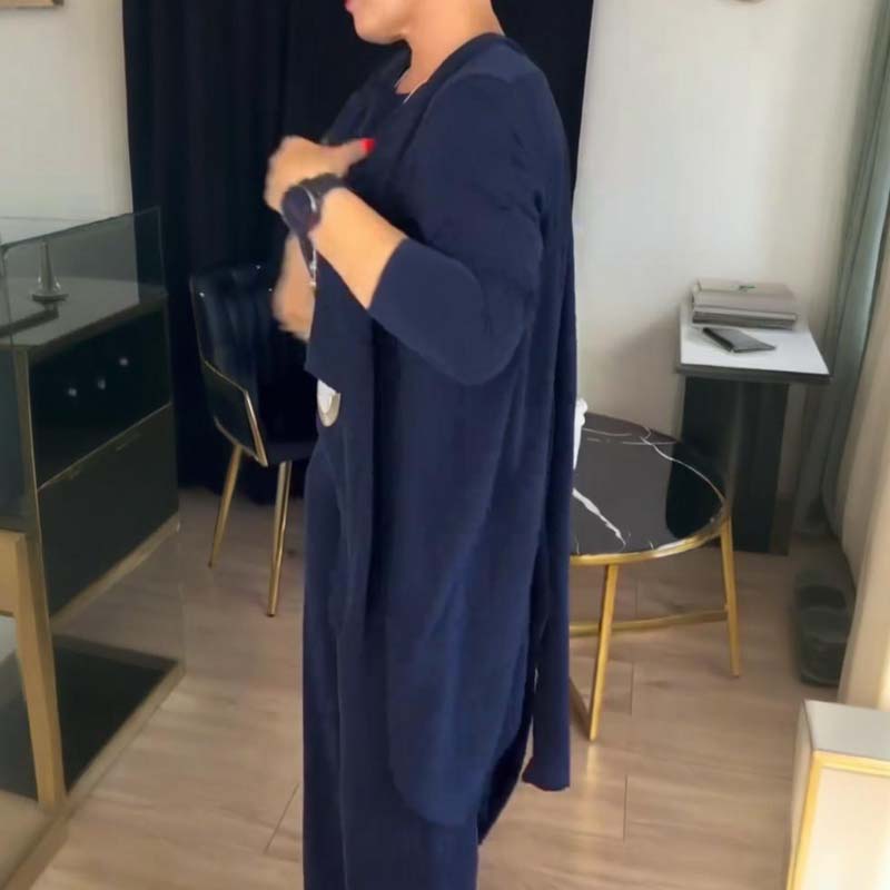 NATALIE - CLASSIC 3-PIECE SET WITH CARDIGAN TOP AND PANTS