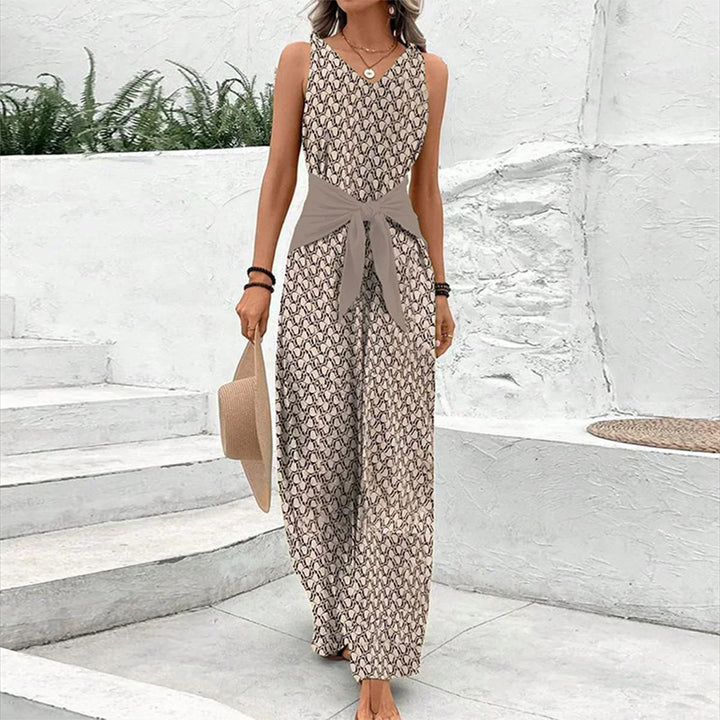 KAYLEIGH - SLEEVELESS ROUND NECK MONO SUIT